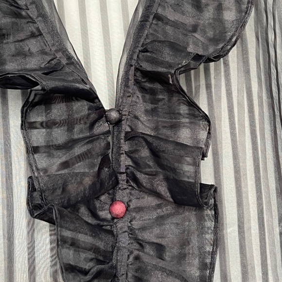 sheer women ruffled blouse - Picture 3 of 5